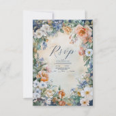 ユニーク王室のビクトリアンエレガ結婚ンス 出欠カード (正面)