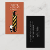 ユニーク理容師ポール理容師事業 名刺 (正面/裏面)