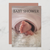 ユニーク男女兼用赤ちゃん 招待状 (正面/裏面)