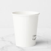 ユニーク白黒トレンディー名の追加 紙コップ (右)