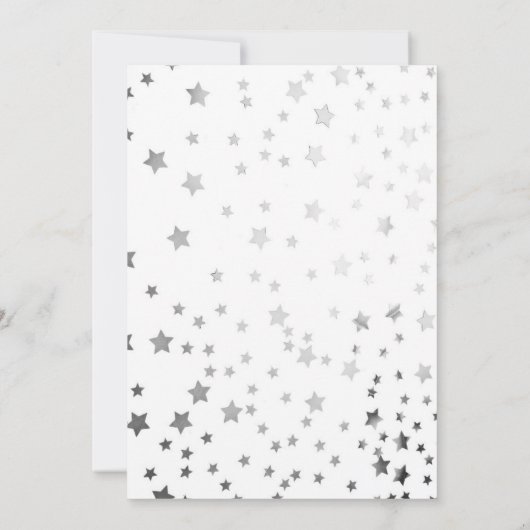 ユニーク白黒レッドキツネスターフォックス50誕生日 招待状 (裏面)