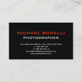 ユニーク目隠し白黒赤写真 名刺 (裏面)