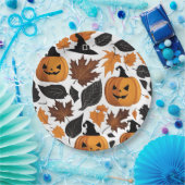 ユニーク秋不気味ハロウィーンパンプキンカービング ペーパープレート (パーティー)