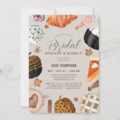 ユニーク秋色彩の鮮やかパンプキンスブライダルシャワーブランチ 招待状 (正面)