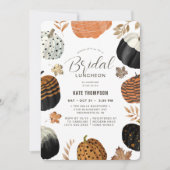 ユニーク秋色彩の鮮やかパンプキンスブライダルシャワー 招待状 (正面)