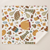 ユニーク紅葉ハーベストオータムカボチャ シェルパブランケット (正面(横))