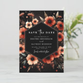 ユニーク素朴テラコタ結婚ス セーブザデート (スタンド正面)