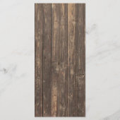 ユニーク素朴メイスン結婚ジャーカスタムズ メニュー (裏面)