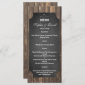 ユニーク素朴メイスン結婚ジャーカスタムズ メニュー (正面/裏面)