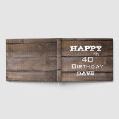 ユニーク素朴モダン生誕パーソナライズされた生日 ゲストブック (全面)