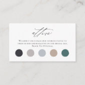 ユニーク結婚のゲストドレスコード エンクロージャーカード (正面)