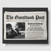 ユニーク結婚グエストブックブラックスタイル ゲストブック (正面)
