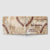 ユニーク結婚パーソナライズされた野球のゲストブック ゲストブック (全面)