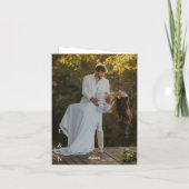 ユニーク結婚モダン写真の折り畳み招待状 招待状 (裏面)