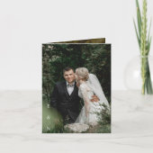 ユニーク結婚モダン写真の折り畳み招待状 招待状 (正面)