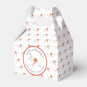 ユニーク結婚式の引き出物ボックスウォーターカラートンボ フェイバーボックス