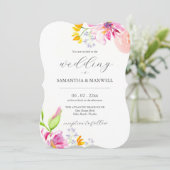 ユニーク結婚式招待状フローラ 招待状 (スタンド正面)