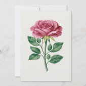 ユニーク結婚式招待状付き赤と白バラ セーブザデート (裏面)