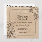 ユニーク結婚式招待状 招待状 (正面/裏面)