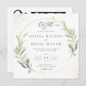 ユニーク結婚式招待状 招待状 (正面/裏面)