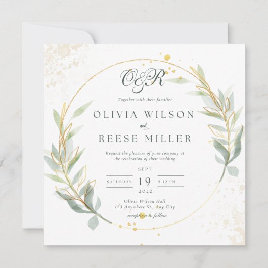 ユニーク結婚式招待状 招待状 (正面)