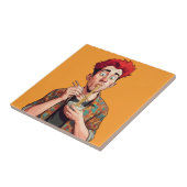 ユニーク絵を描おもしろい麺屋 タイル (側面)