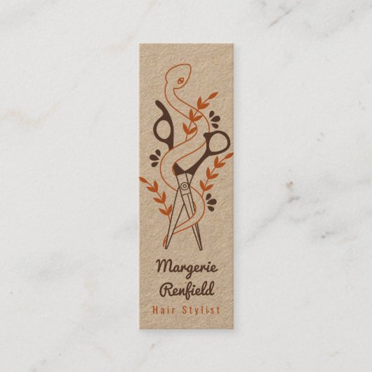 ユニーク美容師名刺 スキニー名刺 (正面)