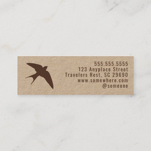 ユニーク美容師名刺 スキニー名刺 (裏面)