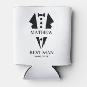 ユニーク花婿介添人提素朴案Groomsmen名 缶クーラー (正面)