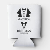 ユニーク花婿介添人提素朴案Groomsmen名 缶クーラー (裏面)