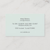 ユニーク芸術的マッサージセラピストホリスティック衛生 名刺 (裏面)