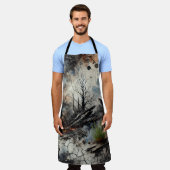 ユニーク芸術的料理 エプロン (着用した状態)