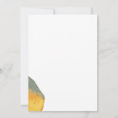 ユニーク芸術的水の色オレンジブルー結婚ズ 招待状 (裏面)