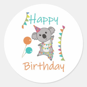 ユニーク誕生日ウィッシュハッピーバースデーへ ラウンドシール