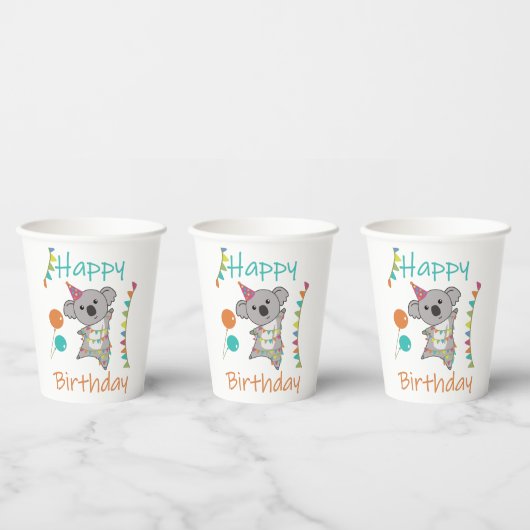 ユニーク誕生日ウィッシュハッピーバースデーへ 紙コップ (複数)