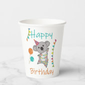 ユニーク誕生日ウィッシュハッピーバースデーへ 紙コップ (正面)