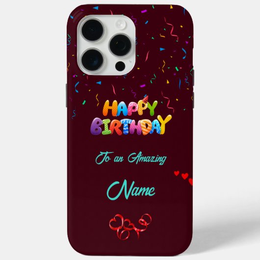 ユニーク誕生日iPhone 15 Pro Maxケース Case-Mate iPhoneケース (裏面)