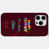 ユニーク誕生日iPhone 15 Pro Maxケース Case-Mate iPhoneケース (裏面 (横))