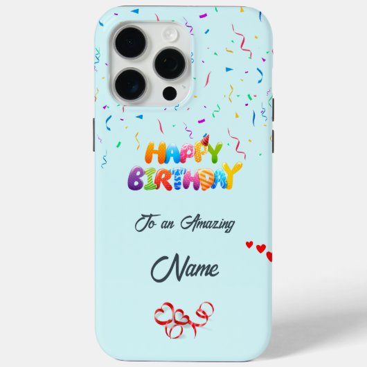 ユニーク誕生日iPhone 15 Pro Maxケース Case-Mate iPhoneケース (裏面)