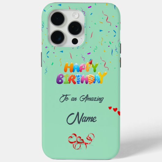 ユニーク誕生日iPhone 15 Pro Maxケース Case-Mate iPhoneケース (裏面)