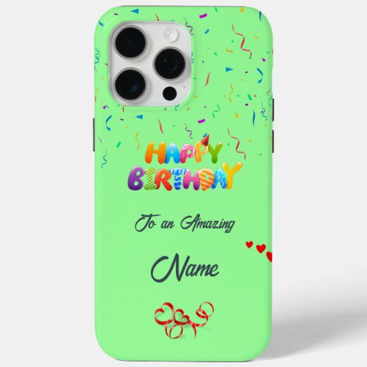 ユニーク誕生日iPhone 15 Pro Maxケース Case-Mate iPhoneケース (裏面)