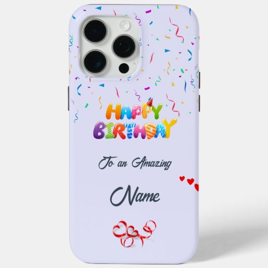 ユニーク誕生日iPhone 15 Pro Maxケース Case-Mate iPhoneケース (裏面)
