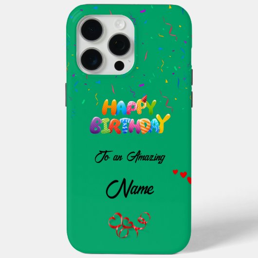 ユニーク誕生日iPhone 15 Pro Maxケース Case-Mate iPhoneケース (裏面)