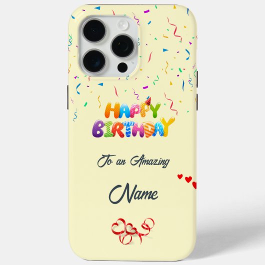 ユニーク誕生日iPhone 15 Pro Maxケース Case-Mate iPhoneケース (裏面)