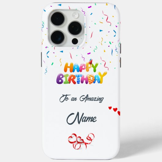 ユニーク誕生日iPhone 15 Pro Maxケース Case-Mate iPhoneケース (裏面)
