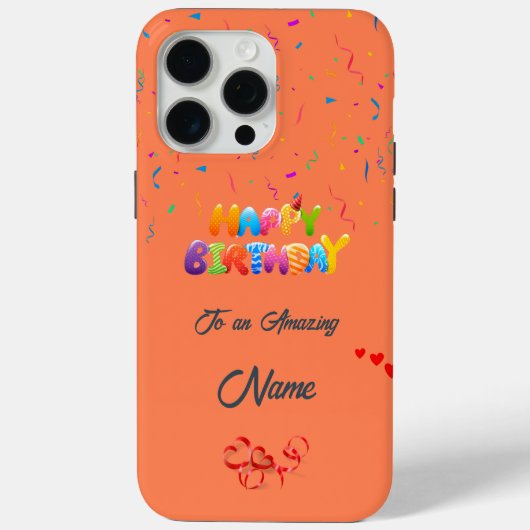 ユニーク誕生日iPhone 15 Pro Maxケース Case-Mate iPhoneケース (裏面)