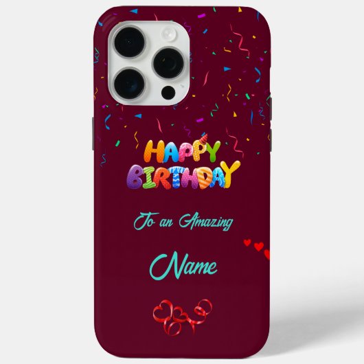 ユニーク誕生日iPhone 15 Pro Maxケース Case-Mate iPhoneケース (裏面)