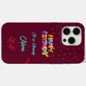 ユニーク誕生日iPhone 15 Pro Maxケース Case-Mate iPhoneケース (裏面 (横))