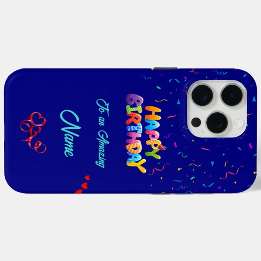 ユニーク誕生日iPhone 15 Pro Maxケース Case-Mate iPhoneケース (裏面 (横))