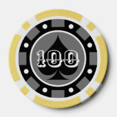 ユニーク賭博ゲーム用イエローカジノトランプのポーカーチップ ポーカーチップ (裏面)